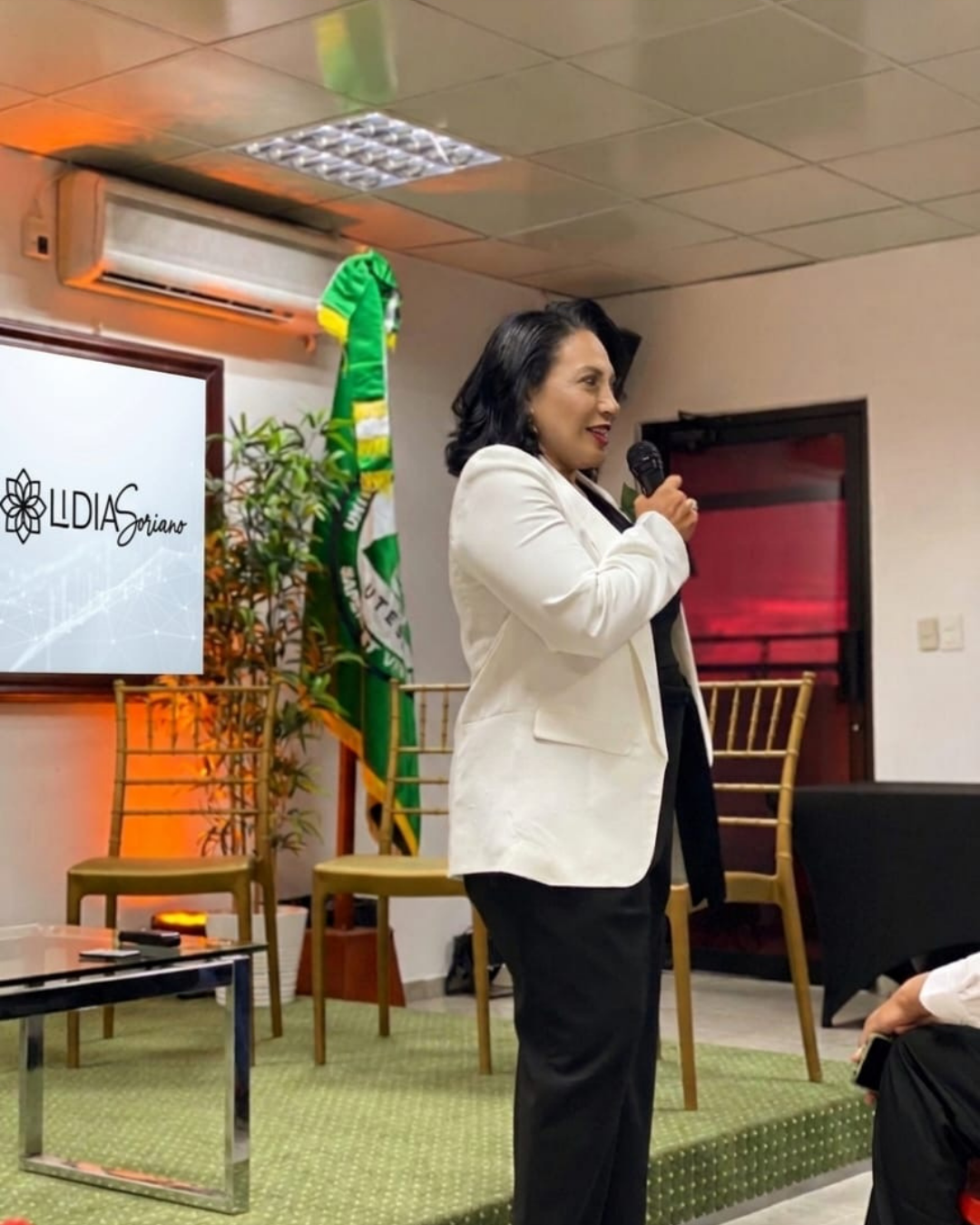 Lidia Soriano durante una conferencia